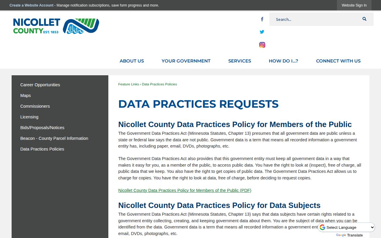Nicollet County released inmate records inquiry page